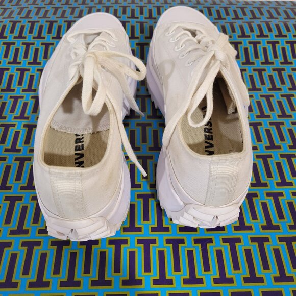 CONVERSE Platform White Canvas Sneaker Size 8.5 - Picture 8 of 12